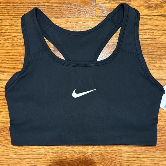 Nike Other - Nike Black Sports Bra with White Swoosh—Medium